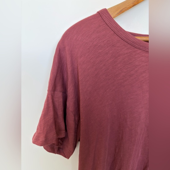 Madewell Burgundy Crewneck Short Sleeve Tee Shirt Size XL - Picture 6 of 10